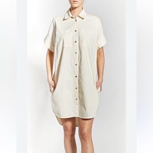 OAT New York oversized button down shirt dress. Minimal. Cotton. Classic. Preppy